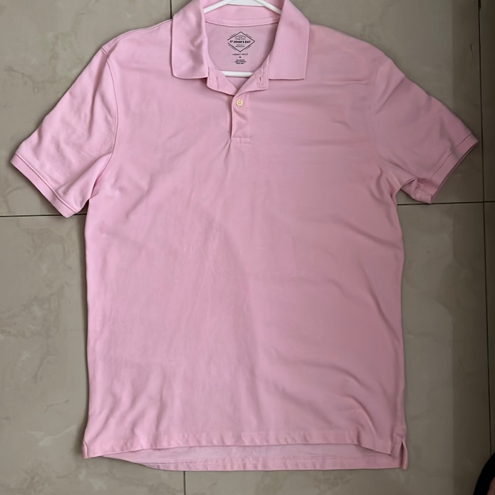 Men pink Polo in Medium
